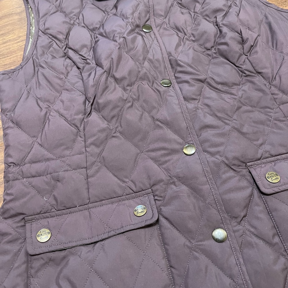 Women’s goose down Light weight Eddie Bauer purple vest size small - Picture 7 of 10